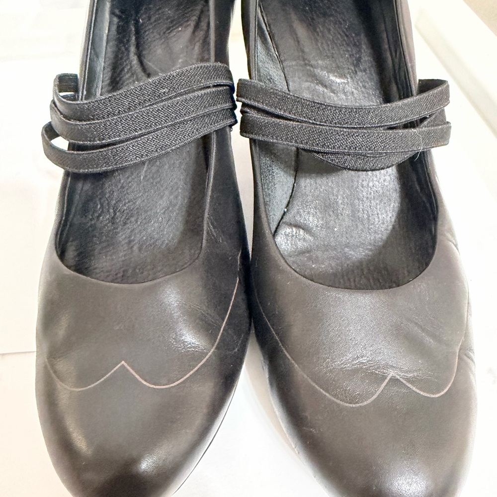 Camper Black Leather Mary Jane Block Heel EU 41 US 10–10.5 - Picture 4 of 9
